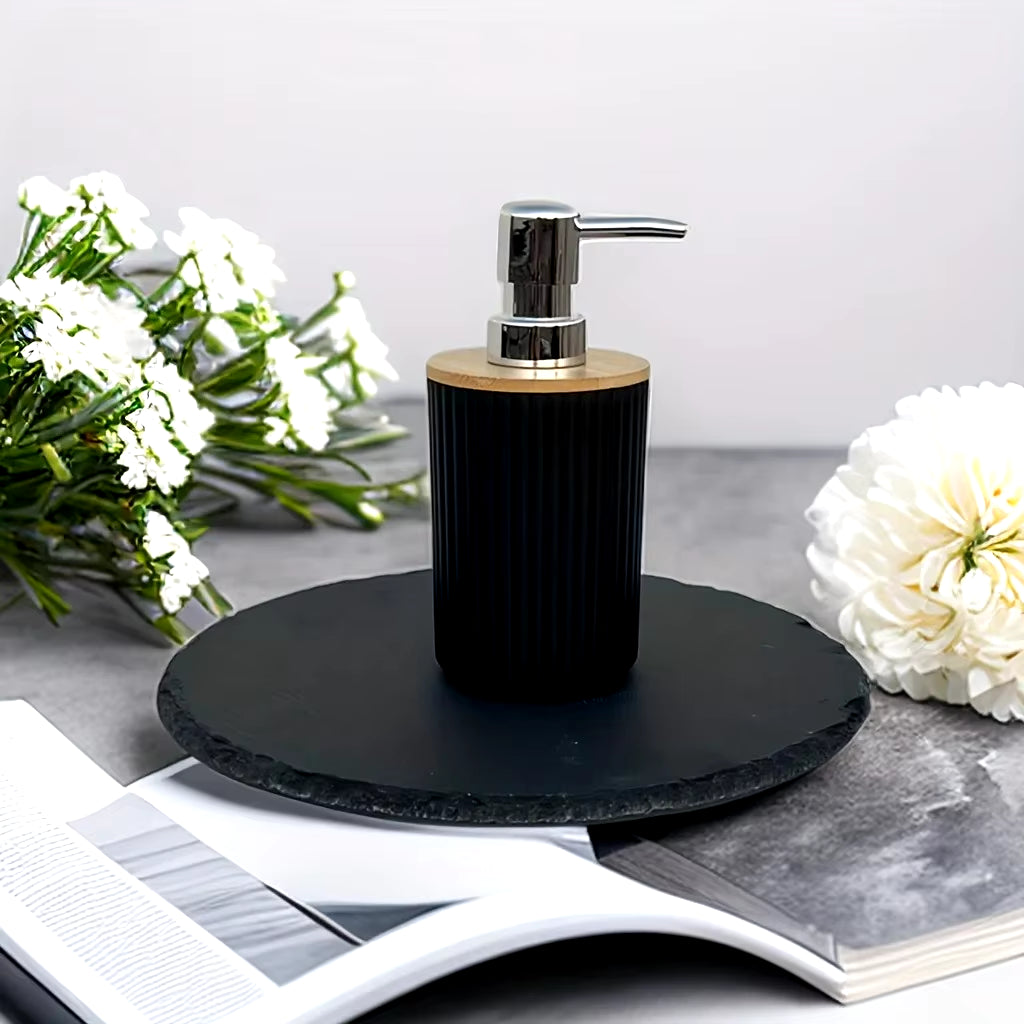 PREMIA HOMES 4Pcs Bathroom Accessories Set Plastic Bathroom Accessories Toothbrush Holder Mouthwash Cup Soap Dispenser Soap Dish