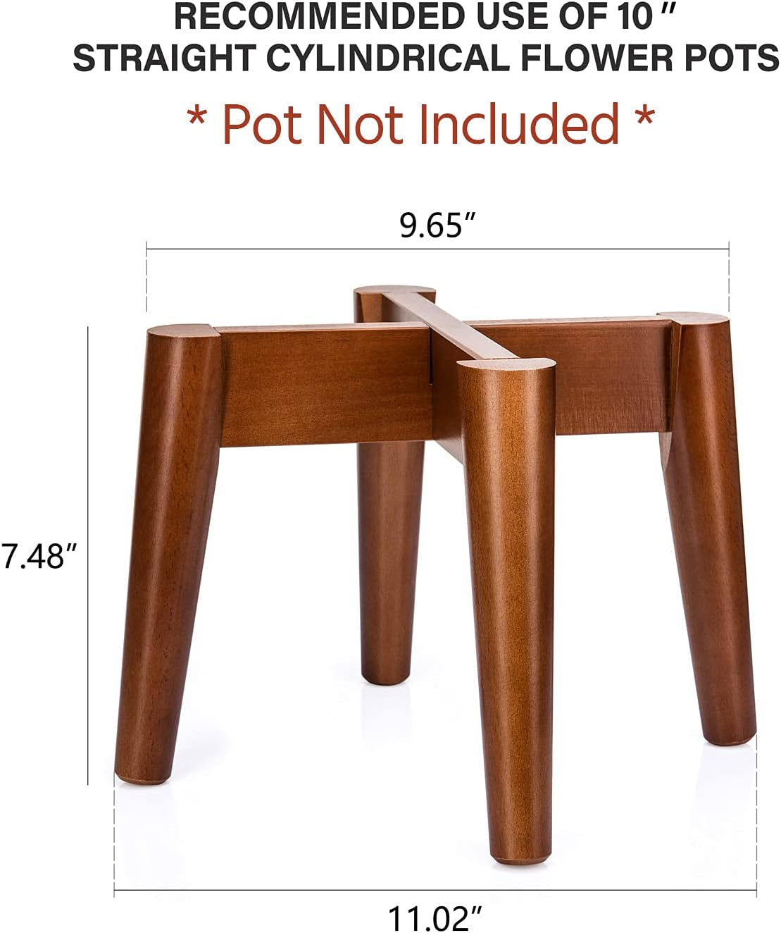 PREMIA HOMES Plant Stand Mid-Century Modern Indoor (Plant and Pot NOT Included) Flower Holder Home Decor, Brown